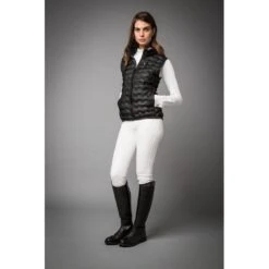 Alessandro Albanese Women's Varena Padded Seamless Vest - Black -Equestrian Riding Clothing 304290 800 800