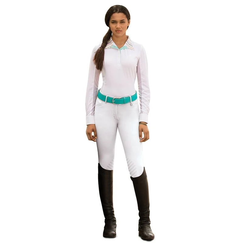 Romfh Women's Sarafina Knee Patch Euro Grip - White 1 Romfh Women's Sarafina Knee Patch Euro Grip - White