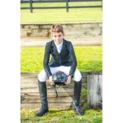 Alessandro Albanese Kids' Motion Lite Competition Jacket - Black -Equestrian Riding Clothing 314676 800 800