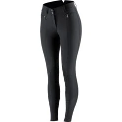 Horze Women's Angelina Knee Patch Breeches - Black -Equestrian Riding Clothing 326842 800 800