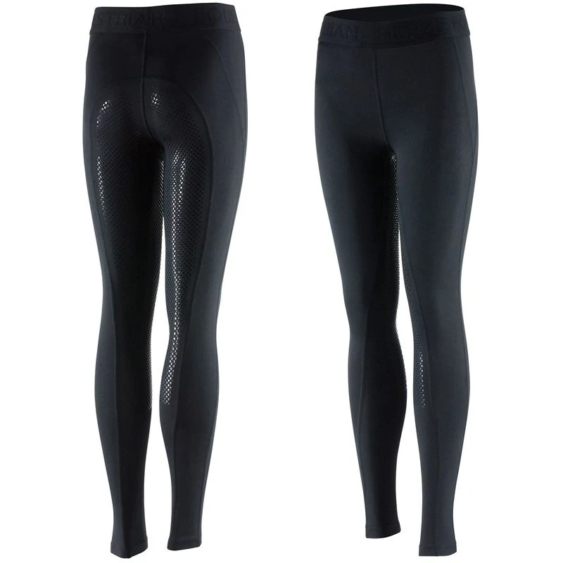 Horze Kids' Madison Full Seat Tights - Black 1 Horze Kids' Madison Full Seat Tights - Black