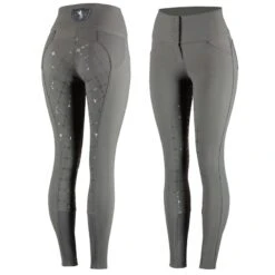 Horze Women's Desiree Full Seat Breeches - Castle Rock Dark Grey