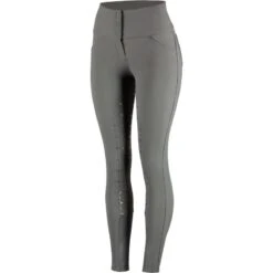 Horze Women's Desiree Full Seat Breeches - Castle Rock Dark Grey -Equestrian Riding Clothing 348798 800 800