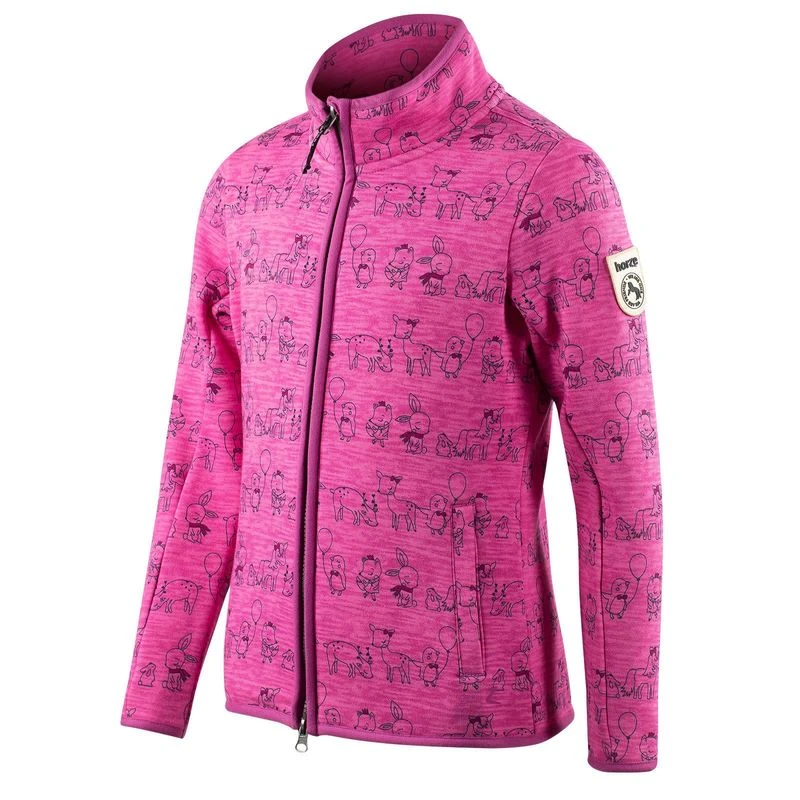 Horze Kids' Cheryl College Jacket - Bougainvillaea Pink 1 Horze Kids' Cheryl College Jacket - Bougainvillaea Pink