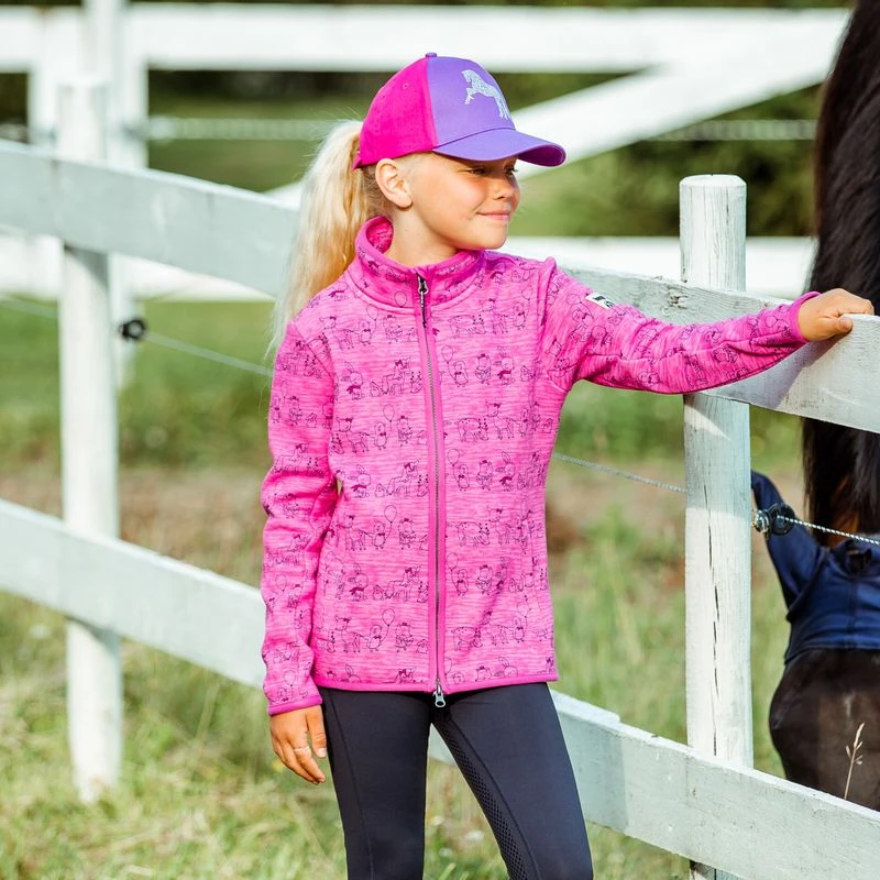 Horze Kids' Cheryl College Jacket - Bougainvillaea Pink 3 Horze Kids' Cheryl College Jacket - Bougainvillaea Pink - Image 3