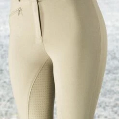 Horze Women's Active Full Seat Breeches - Tan -Equestrian Riding Clothing 374415 800 800