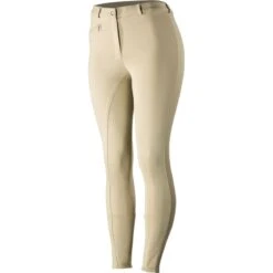 Horze Women's Active Full Seat Breeches - Tan -Equestrian Riding Clothing 374418 800 800