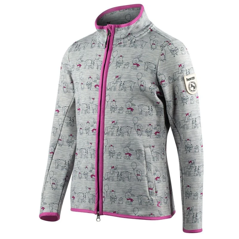 Horze Kids' Cheryl College Jacket - Ash Gray 1 Horze Kids' Cheryl College Jacket - Ash Gray