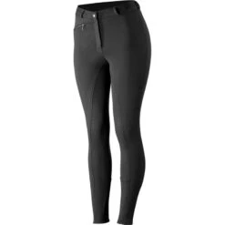 Horze Women's Active Full Seat Breeches - Black -Equestrian Riding Clothing 374955 800 800