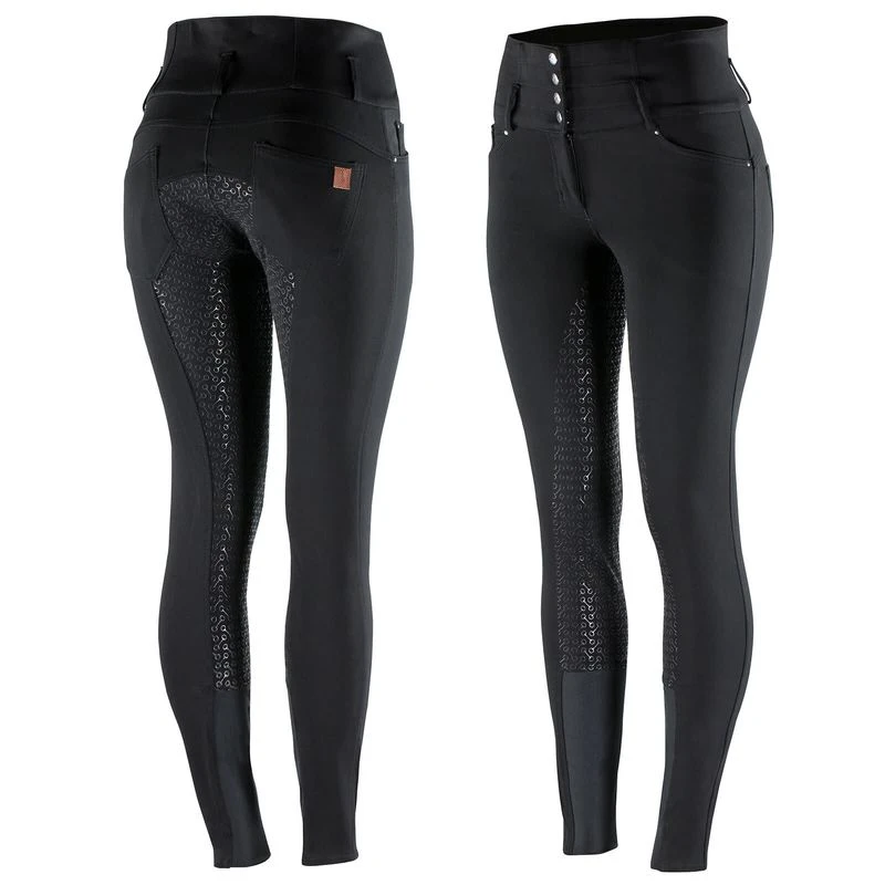 Horze Women's Tara Full Seat Breeches - Black 1 Horze Women's Tara Full Seat Breeches - Black