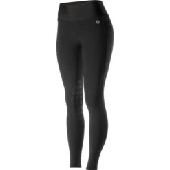 Horze Women's Juliet HyPer Flex Knee Patch Tights - Black -Equestrian Riding Clothing 381854 800 800