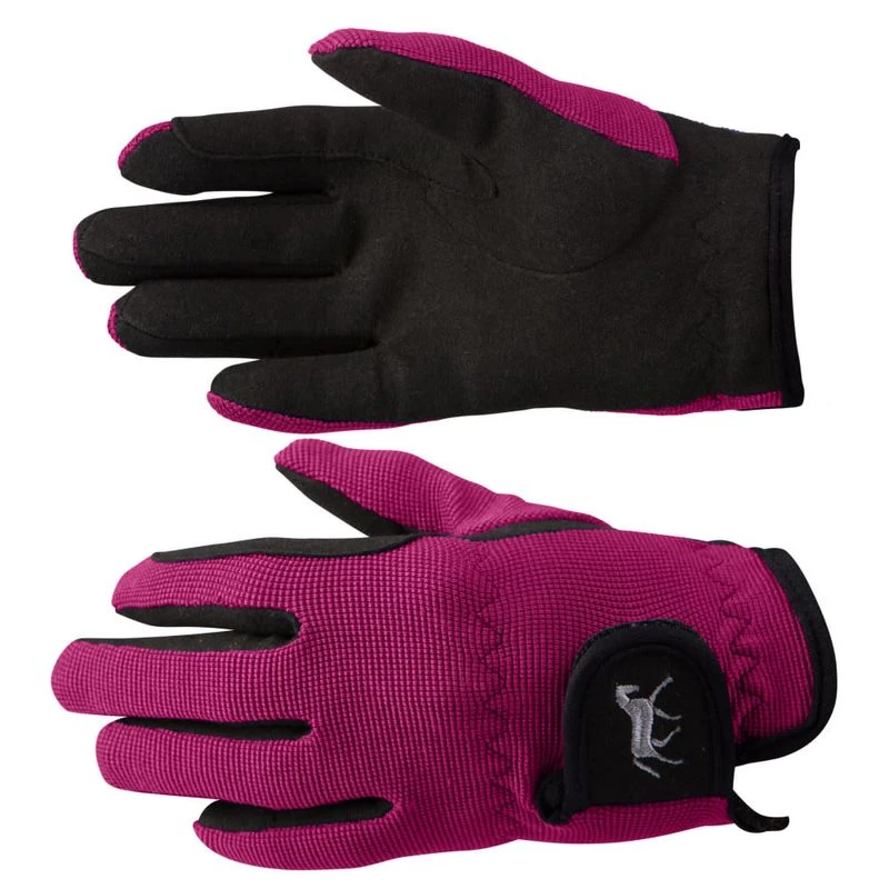 Horze Kids' Stretch Gloves - Byzantine Pink 1 Horze Kids' Stretch Gloves - Byzantine Pink