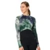 Horseware Women's Jade Crewneck Tech Baselayer - Green/Navy Tie Dye