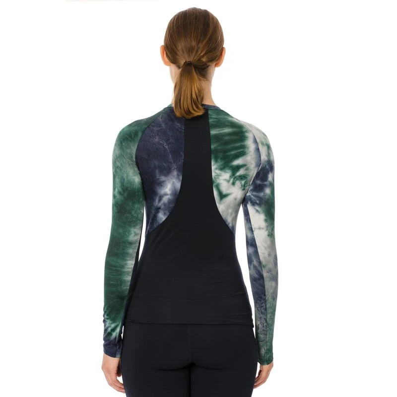 Horseware Women's Jade Crewneck Tech Baselayer - Green/Navy Tie Dye 2 Horseware Women's Jade Crewneck Tech Baselayer - Green/Navy Tie Dye - Image 2