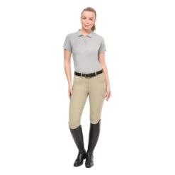 Ovation Women's Perry Polo - Grey -Equestrian Riding Clothing 397456 800 800