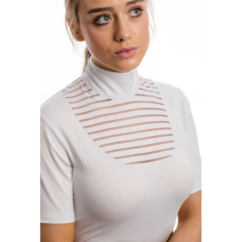 Horseware Women's Lisa Technical Short Sleeve Competition Top - White 2 Horseware Women's Lisa Technical Short Sleeve Competition Top - White - Image 2