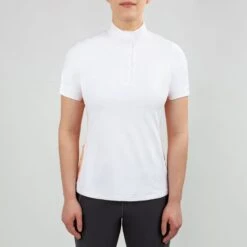 Irideon Women's Ciara Short Sleeve IceFil Show Shirt - White/Radiant Peach