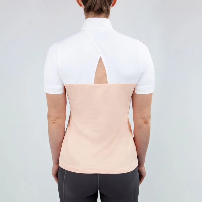 Irideon Women's Ciara Short Sleeve IceFil Show Shirt - White/Radiant Peach 2 Irideon Women's Ciara Short Sleeve IceFil Show Shirt - White/Radiant Peach - Image 2