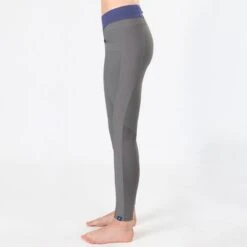 Irideon Women's Synergy Knee Patch Tights - Dove Grey/Deep Lavender -Equestrian Riding Clothing 404442 800 800