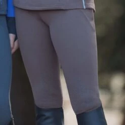 Irideon Kids' Himalayer Capriole Knee Patch Tights - Dark Taupe -Equestrian Riding Clothing 408088 800 800