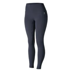 Horze Women's Gillian Silicone Full Seat Tights - Dark Navy -Equestrian Riding Clothing 416282 800 800