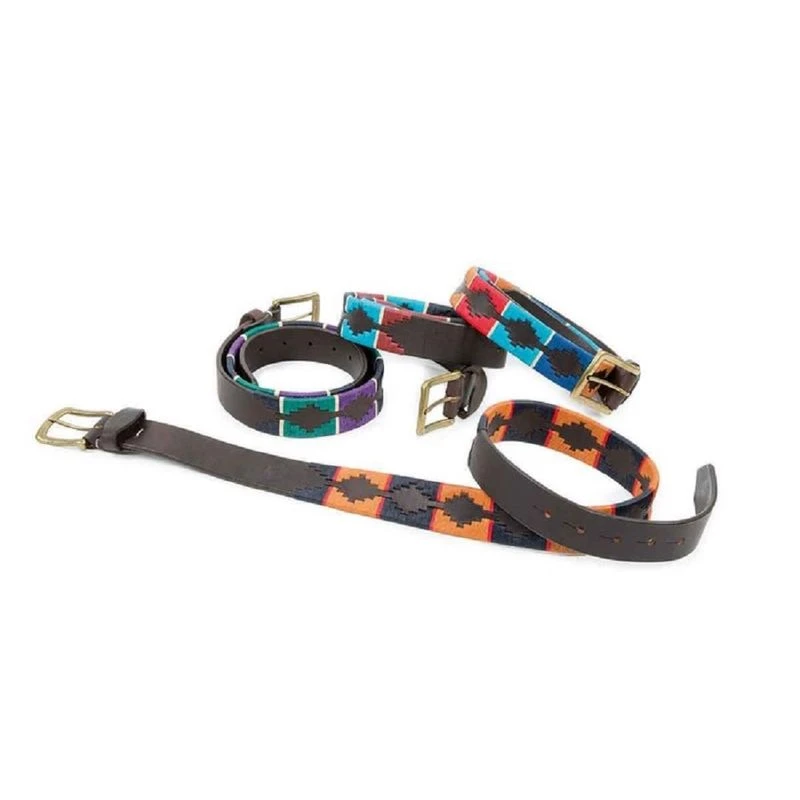 Shires Aubrion Women's Drover Polo Belt - Yellow/Dark Green/Purple 1 Shires Aubrion Women's Drover Polo Belt - Yellow/Dark Green/Purple