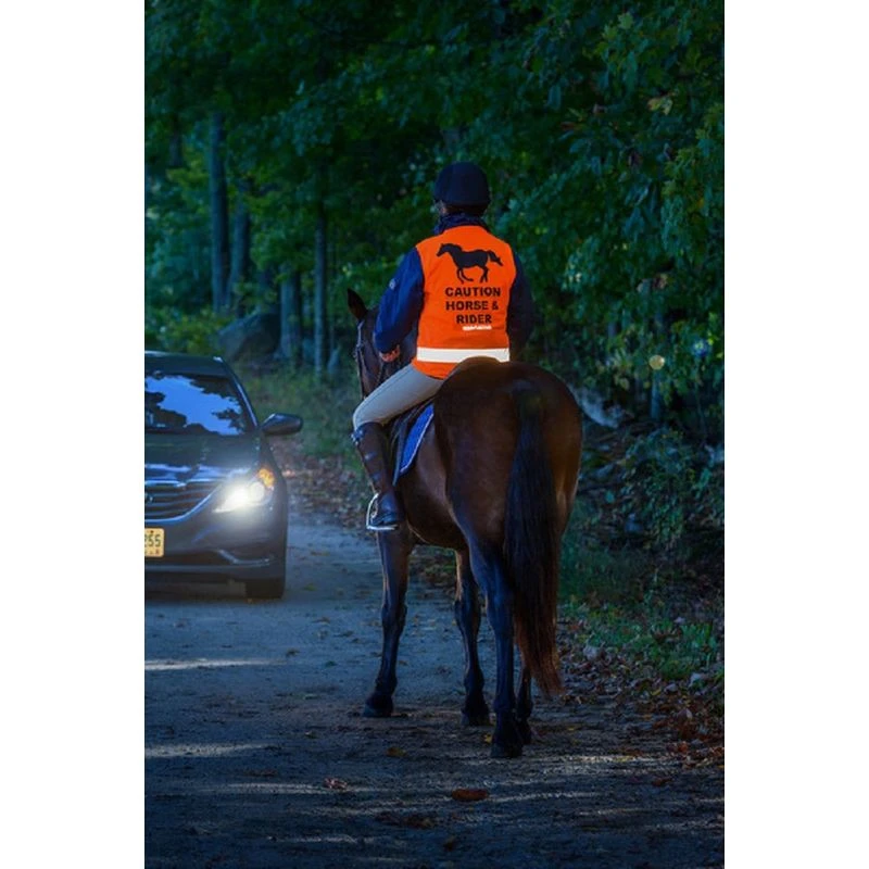 Shires Equi-Flector Safety Vest - Orange 2 Shires Equi-Flector Safety Vest - Orange - Image 2