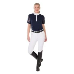 Ovation Women's Elegance Lace Show Shirt - Navy -Equestrian Riding Clothing 421279 800 800