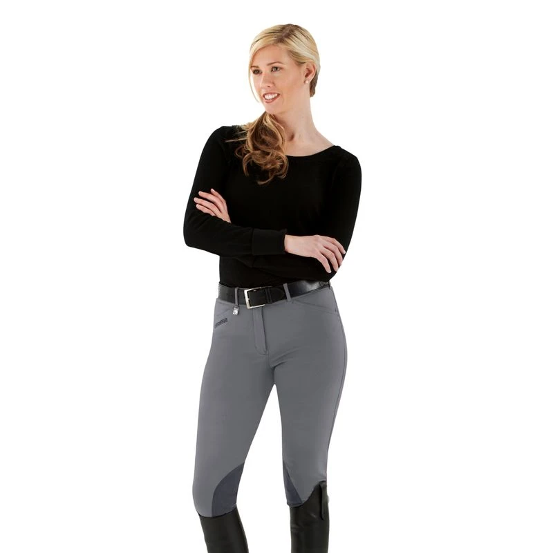 Romfh Women's Champion Knee Patch Euroseat - Steel Grey 1 Romfh Women's Champion Knee Patch Euroseat - Steel Grey