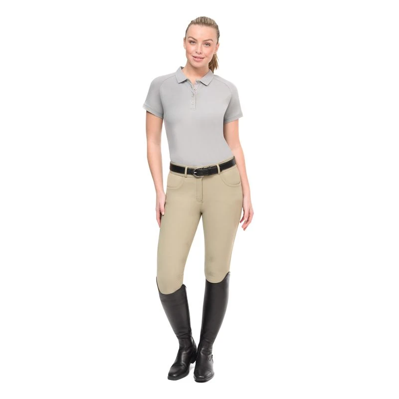 Ovation Women's Signature Bellissima II GripTec Knee Patch Breeches - Neutral Beige 1 Ovation Women's Signature Bellissima II GripTec Knee Patch Breeches - Neutral Beige
