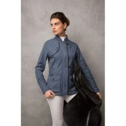 Alessandro Albanese Women's Imperia Waterproof Jacket - Aviation Blue -Equestrian Riding Clothing 443401 800 800