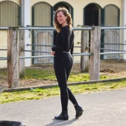 Horze Women's Limited Edition Ivy Full Seat Cargo Breeches - Black -Equestrian Riding Clothing 452373 800 800