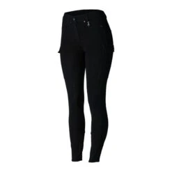 Horze Women's Limited Edition Ivy Full Seat Cargo Breeches - Black -Equestrian Riding Clothing 452375 800 800