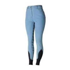 Horze Women's Jessie Denim Full Seat High Waist Breeches - Light Blue -Equestrian Riding Clothing 452912 800 800