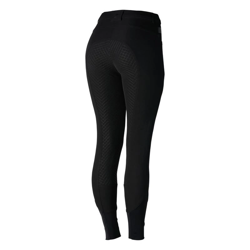 Horze Women's Sadie Silicone Full Seat Breeches - Black 5 Horze Women's Sadie Silicone Full Seat Breeches - Black - Image 5