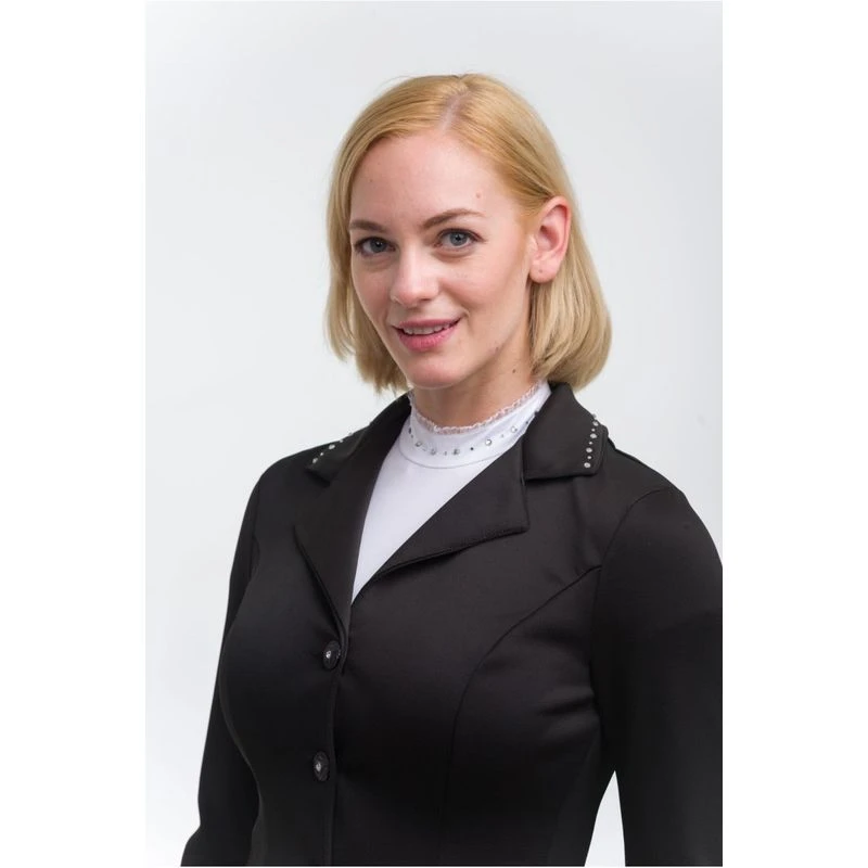 Cavalliera Women's Crystal Second Skin Show Jacket - Black 2 Cavalliera Women's Crystal Second Skin Show Jacket - Black - Image 2