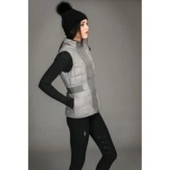 Alessandro Albanese Women's Insula Quilted Vest - Grey -Equestrian Riding Clothing 473705 800 800