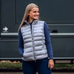 Horze Women's Reflective Padded Vest - Reflective Silver -Equestrian Riding Clothing 475200 800 800
