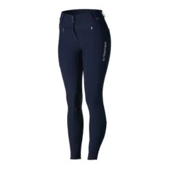 B Vertigo Women's Drea Silicon Knee Patch Breeches - Dark Navy -Equestrian Riding Clothing 477804 800 800