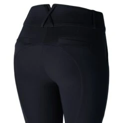 Horze Women's Angela High Waist Silicone Knee Patch Breeches - Dark Navy 5 Horze Women's Angela High Waist Silicone Knee Patch Breeches - Dark Navy -Equestrian Riding Clothing 478516 800 800