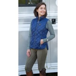 FITS Women's Everly Reversible Vest - Navy/Navy Red Plaid -Equestrian Riding Clothing 481560 800 800