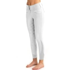 Tredstep Women's Solo Volte II Full Grip Breeches - White 10 Tredstep Women's Solo Volte II Full Grip Breeches - White -Equestrian Riding Clothing 484375 800 800