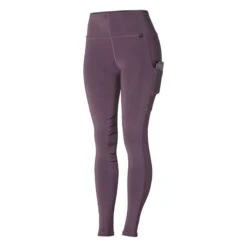 Horze Women's Zelda Full Seat Tights W/Silicone Grip - Montana Grape Purple -Equestrian Riding Clothing 499563 800 800