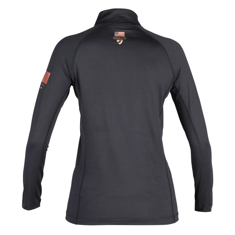 Shires Aubrion Women's Team Long Sleeve Base Layer - Black 2 Shires Aubrion Women's Team Long Sleeve Base Layer - Black - Image 2