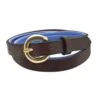 Perri's Padded Leather Belt - Brown/Blue