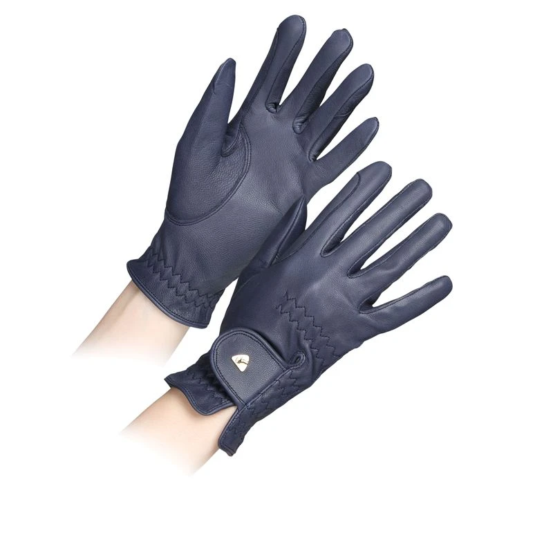 Shires Aubrion Leather Riding Gloves - Navy 1 Shires Aubrion Leather Riding Gloves - Navy