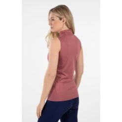 Shires Aubrion Women's Westbourne Sleeveless 1/4 Zip Shirt - Dusky Pink -Equestrian Riding Clothing 512349 800 800