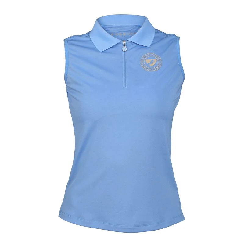 Shires Aubrion Women's Harrow Sleeveless Polo Shirt - Sky Blue 1 Shires Aubrion Women's Harrow Sleeveless Polo Shirt - Sky Blue