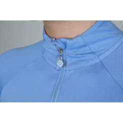 Shires Aubrion Women's Highgate Short Sleeve 1/4 Zip Shirt - Sky Blue -Equestrian Riding Clothing 514322 800 800