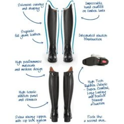 Tredstep Vasari Field Boot - Black 11 Tredstep Vasari Field Boot - Black -Equestrian Riding Clothing 522607 800 800